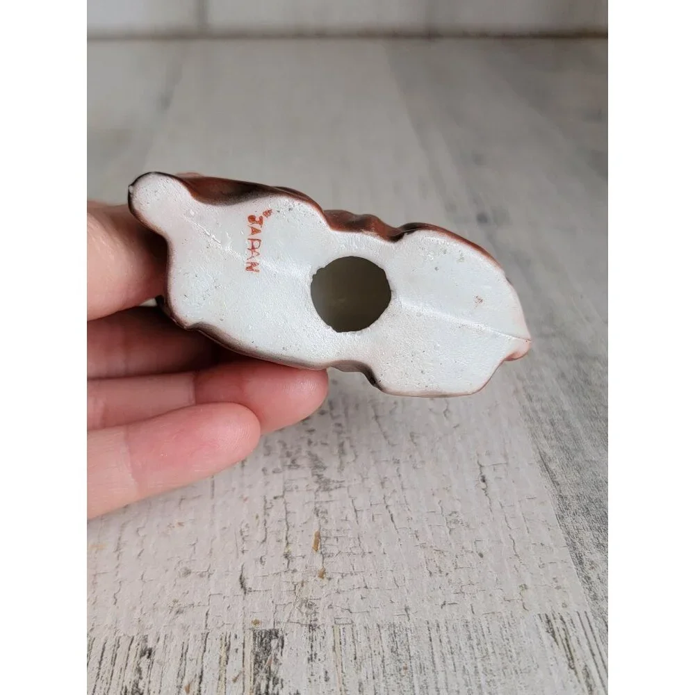 Japan Vintage puppy boxer dog mini ceramic figure‎ xmas